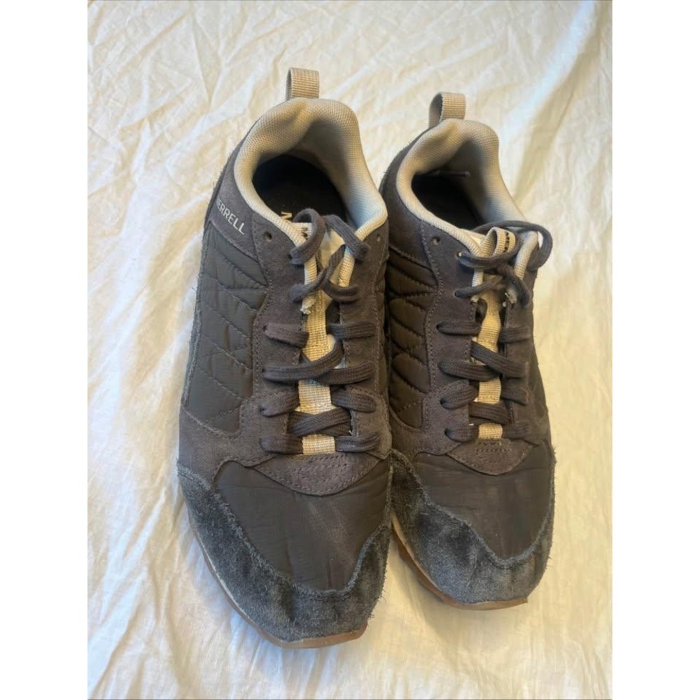 Merrell Alpine Charcoal Gray Suede Quilted Sneakers J004804 Womens 8